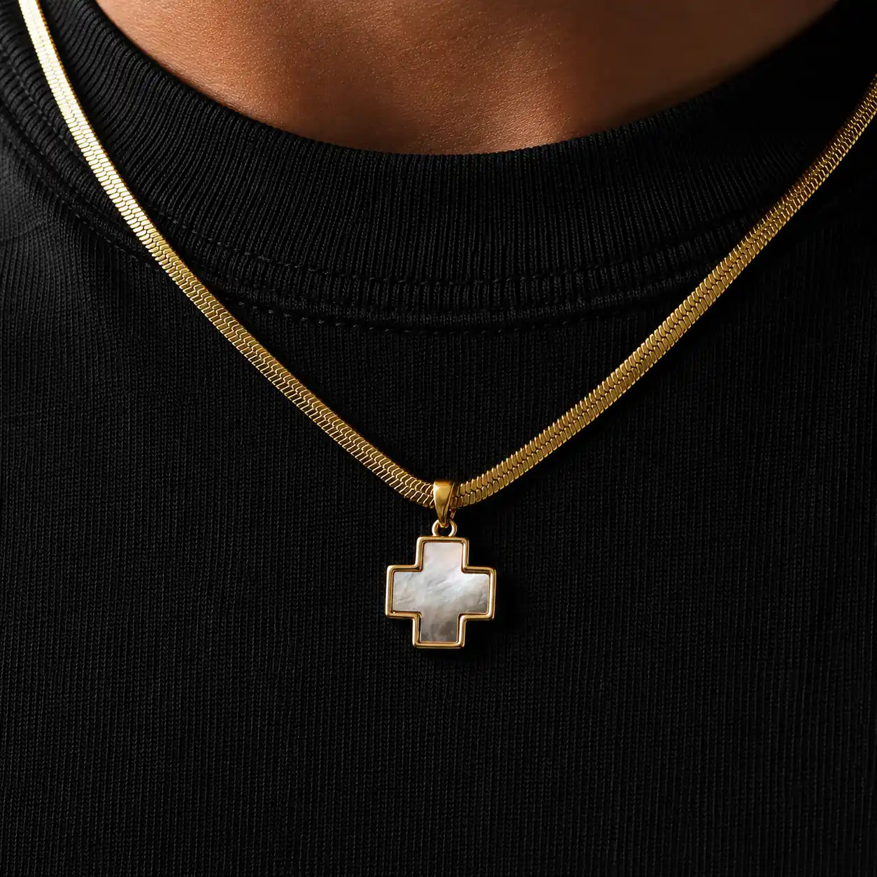 FREE Today: Mother-of-Pearl Cross Necklace