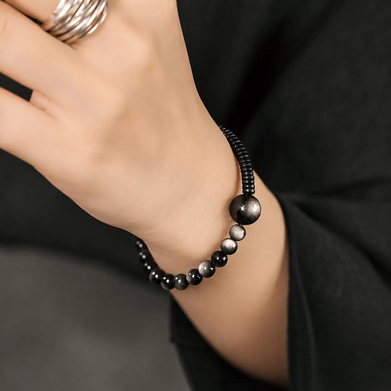 FREE Today: Black Obsidian Protection Bracelet