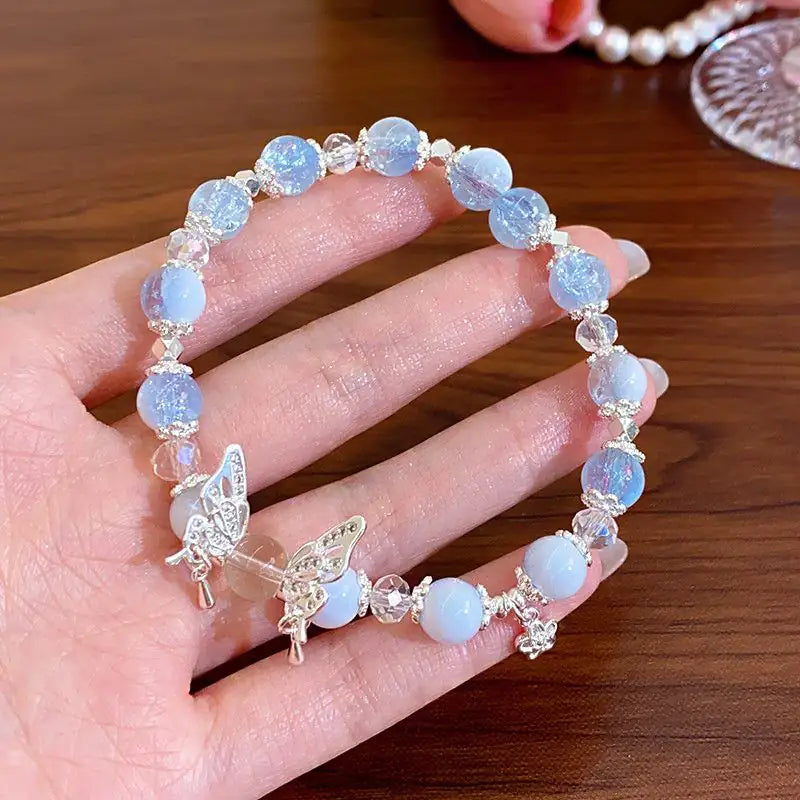 Sky Blue Crystal Butterfly Bracelet: Elevate Your Energy, Embrace Your Style