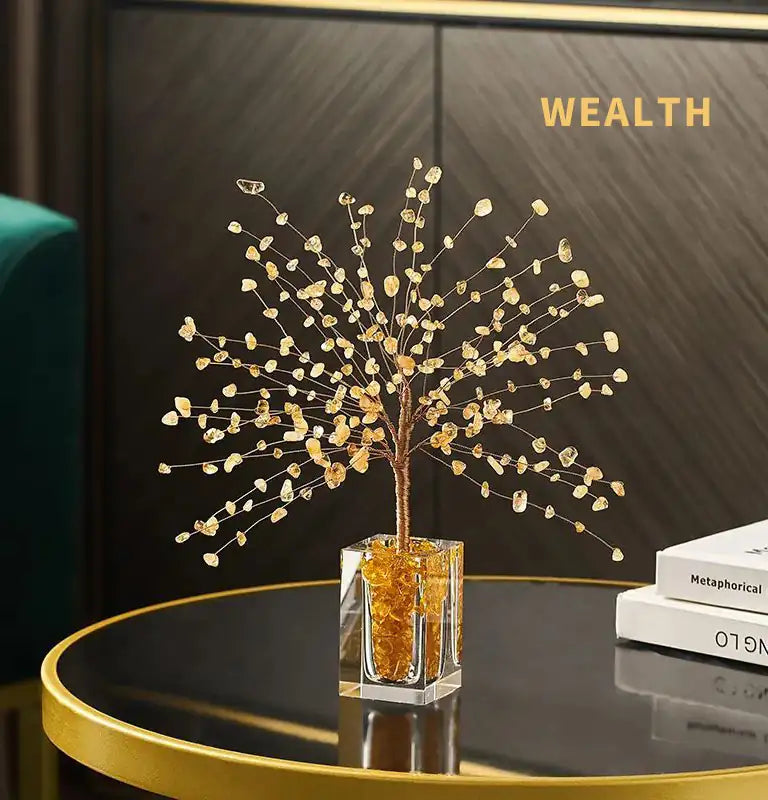 Illuminate Your Sanctuary: Natural Crystal Healing Tree Decor