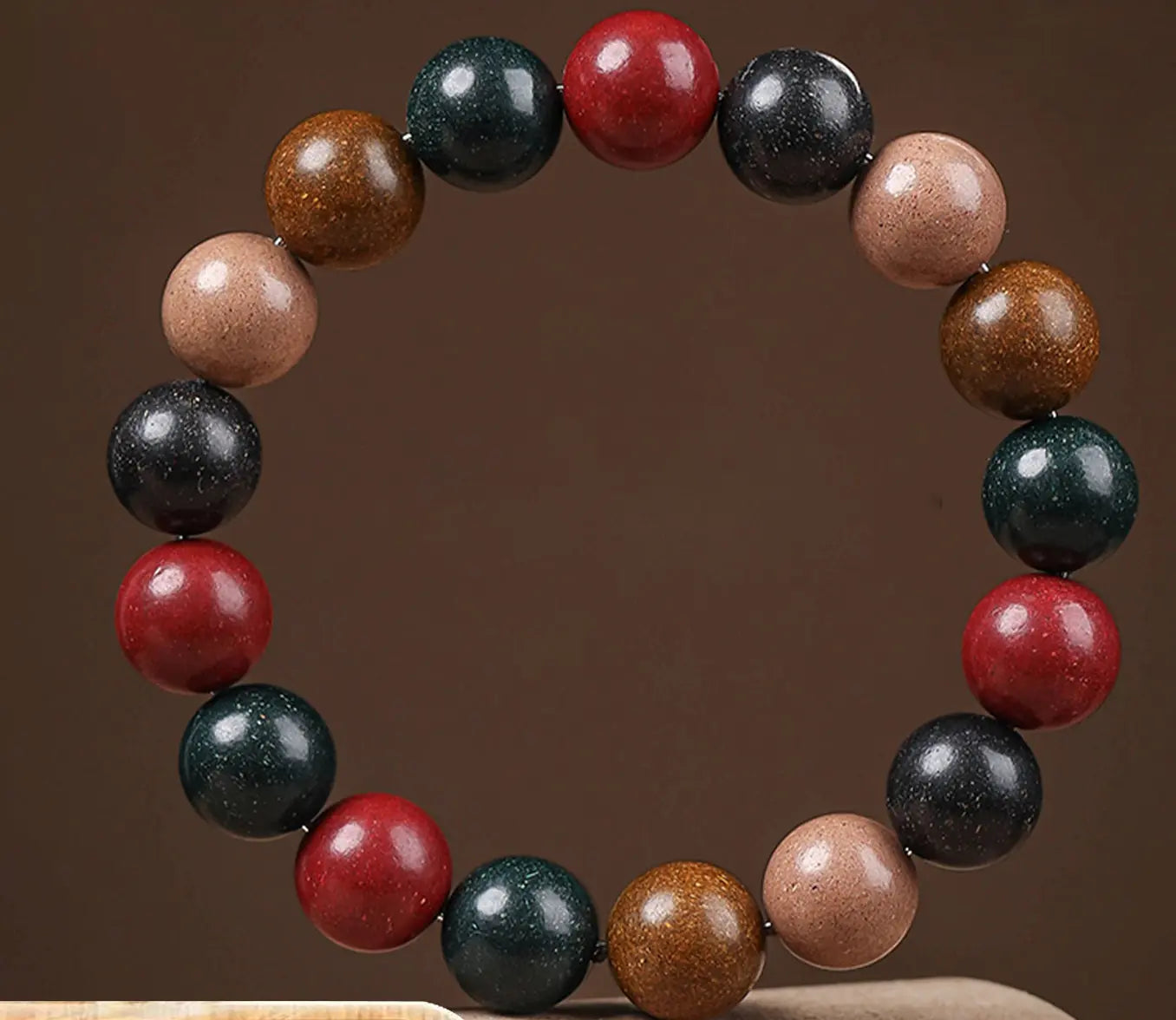 "Herbal Serenity" Incense Bead Bracelet: Four Herbs, Day & Night Care