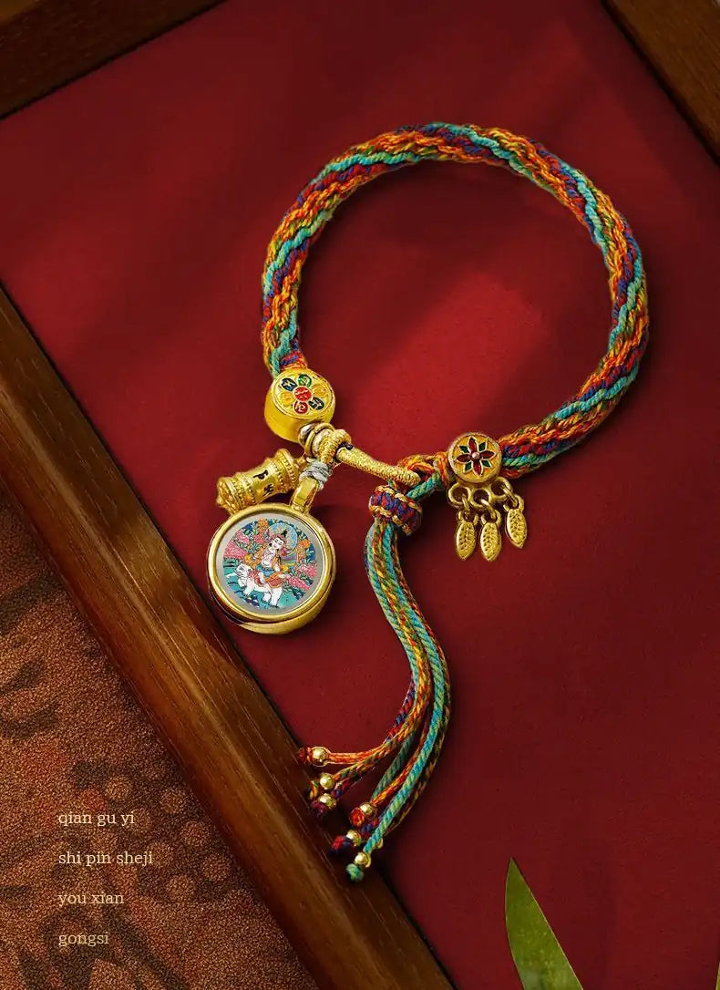 Tibetan Thangka Red String Bracelet
