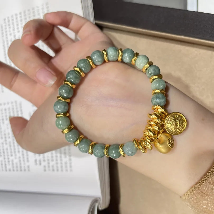 Xizang Turquoise Single Wrap Bracelet|Tranquility · Gilded Blessings