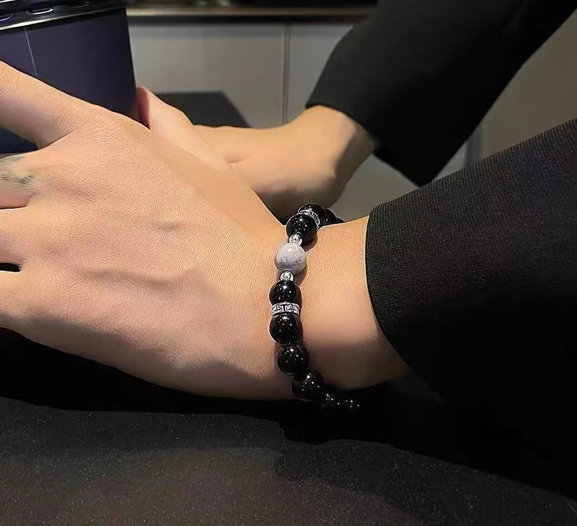 Obsidian Pi Xiu Bracelet|Shadow & Ember Guardian——Portable Energy Field