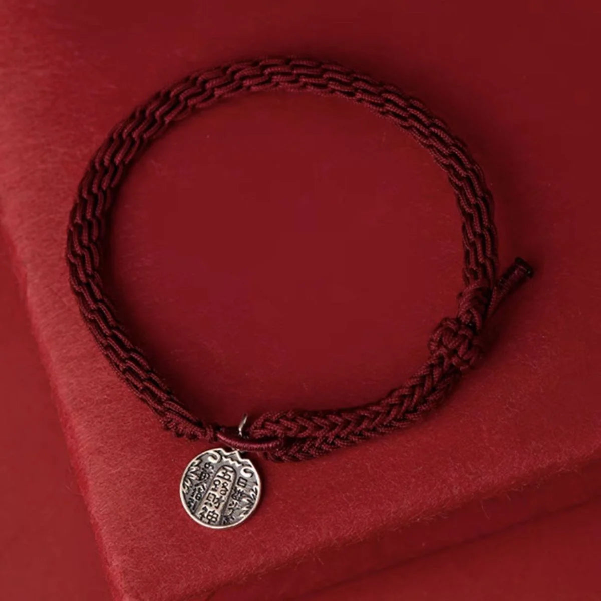 Tibetan-Style Red Handwoven Bracelets