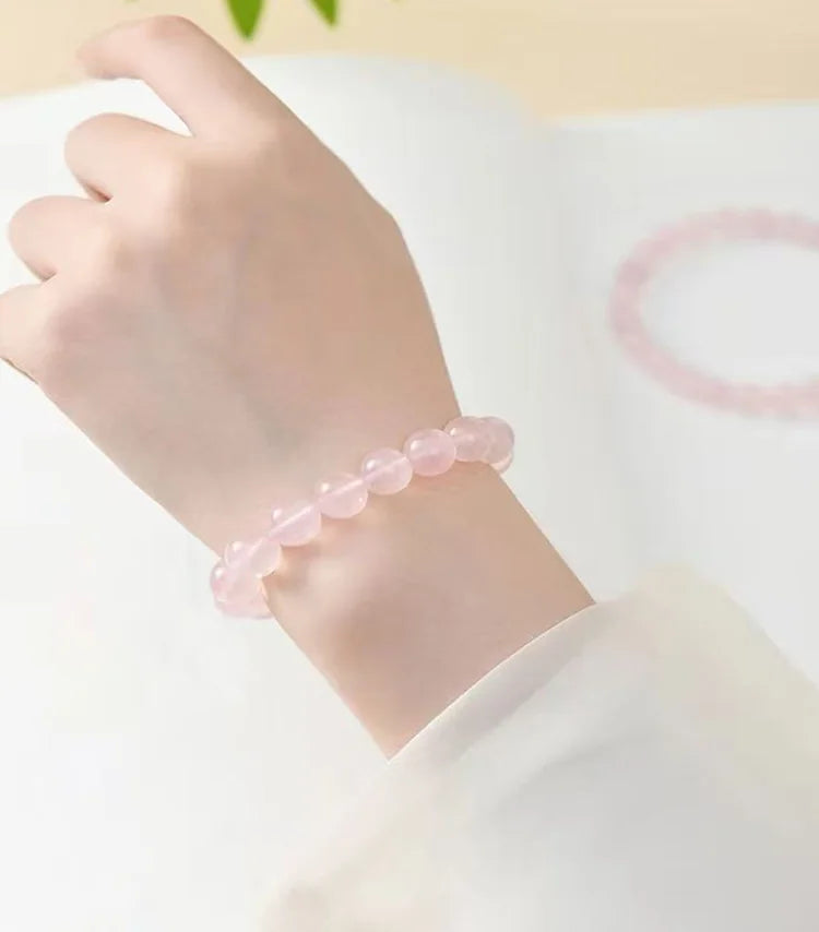 Serendipity Sphere · Tibetan Quartz|Pink Quartz Bracelet