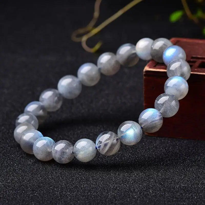 Silver-Gray Labradorite·Himalayan Starlight——A Mala of Inner Light