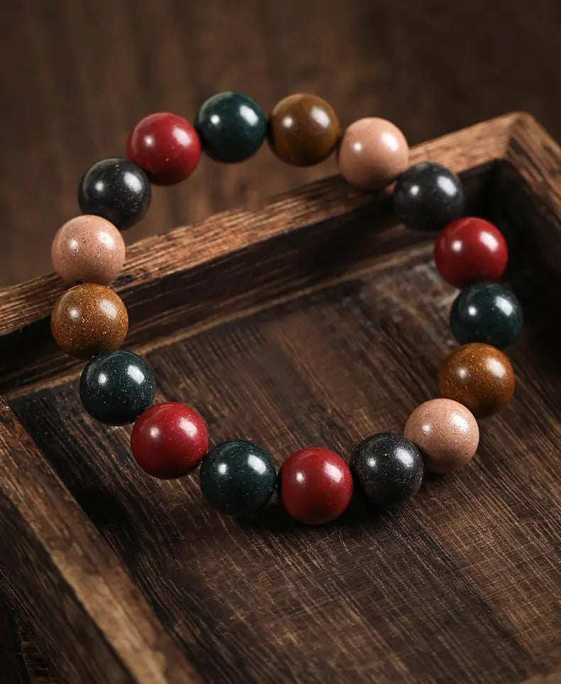"Herbal Serenity" Incense Bead Bracelet: Four Herbs, Day & Night Care