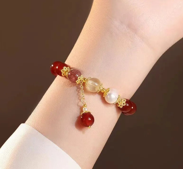 Himalayan Sisterhood | Rose Quartz, Clear Quartz & Pearl Bracelet