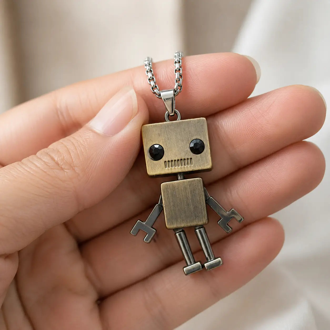 FREE Today: Vintage Robot Pendant Necklace
