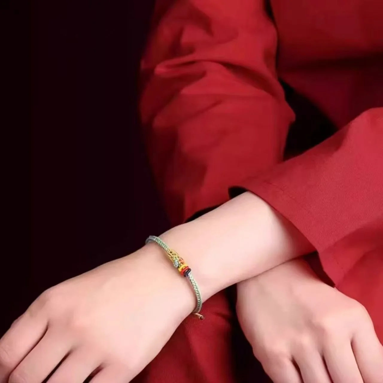 Color Energy Ring Modern Hand Knitted Bracelet