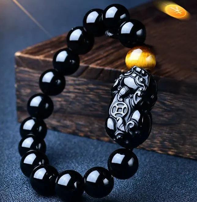 Obsidian Pi Xiu Bracelet|Guardian of Cosmos·Galaxy on Wrist