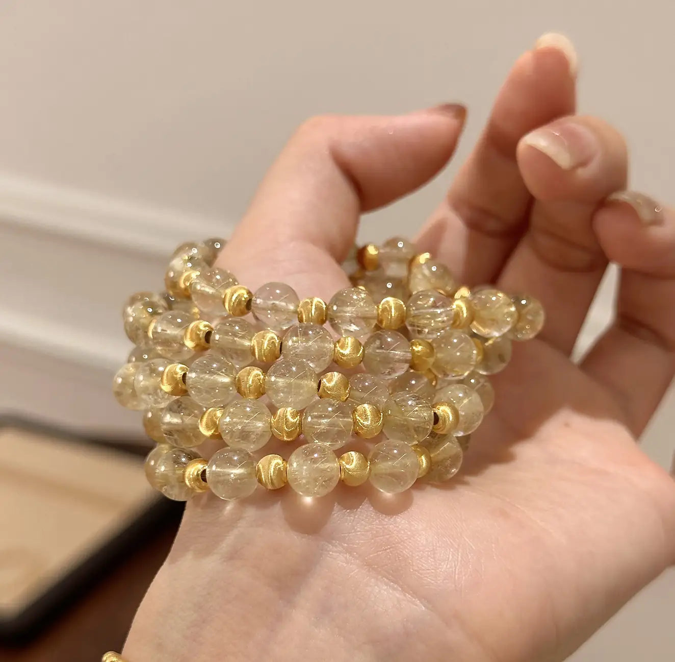 Natural Citrine Bracelet|Himalayan Sunlit Glow · Charm of Prosperity & Vitality