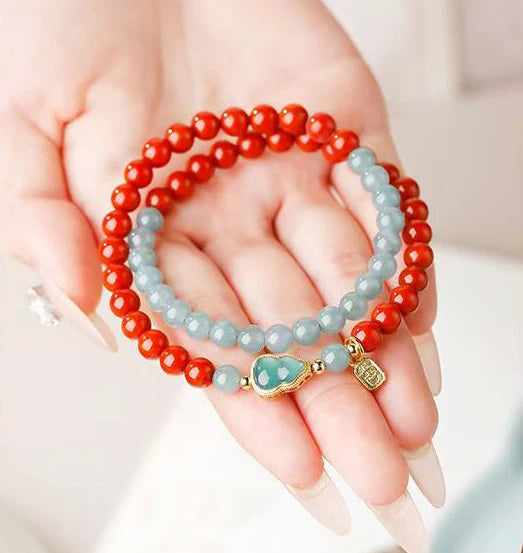 Himalayan Lake Harmony Mala - Rose Quartz & Turquoise 6mm Beads