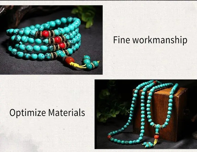 Tibetan Turquoise Wisdom Carved by Mountain Spirits