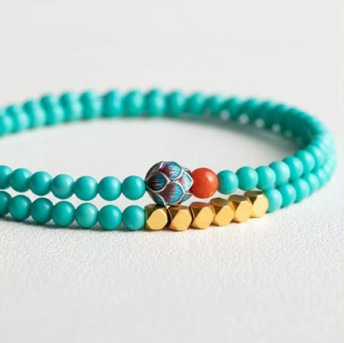 Dual-Spiral Turquoise Chords