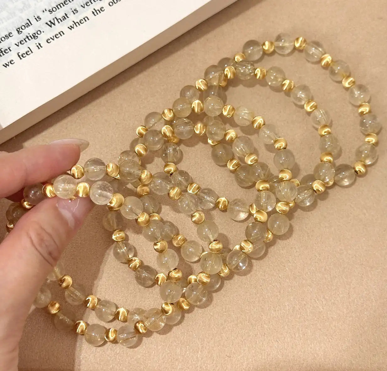 Natural Citrine Bracelet|Himalayan Sunlit Glow · Charm of Prosperity & Vitality