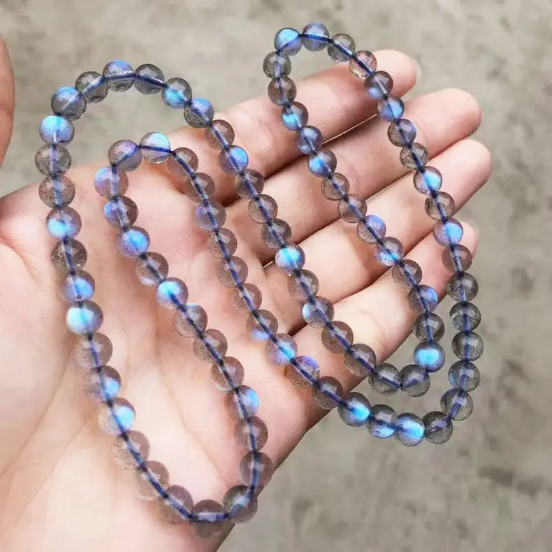 Multi-Layer Bracelet|Silver-Gray Labradorite • Himalayan Glow