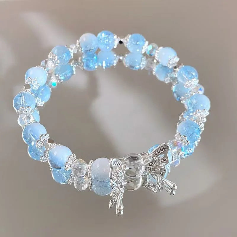 Sky Blue Crystal Butterfly Bracelet: Elevate Your Energy, Embrace Your Style