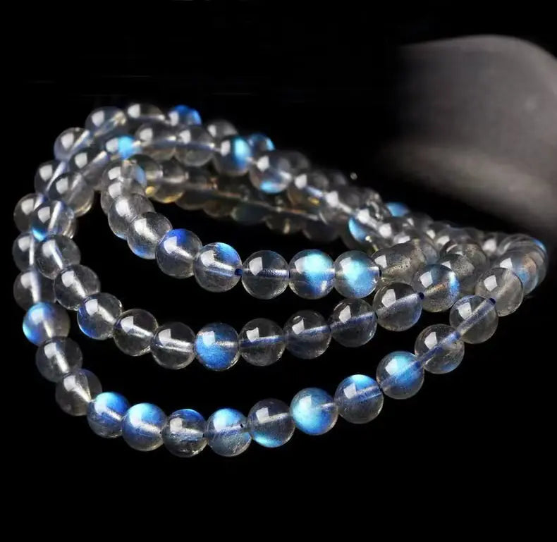 Multi-Layer Bracelet|Silver-Gray Labradorite • Himalayan Glow