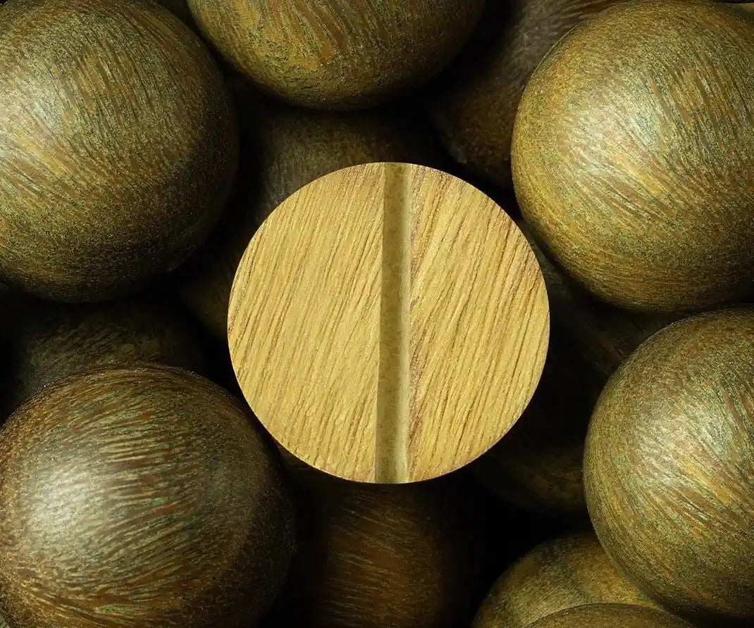 Himalayan Heaven & Earth Mala - Blue Quartz & Green Sandalwood 10mm Beads