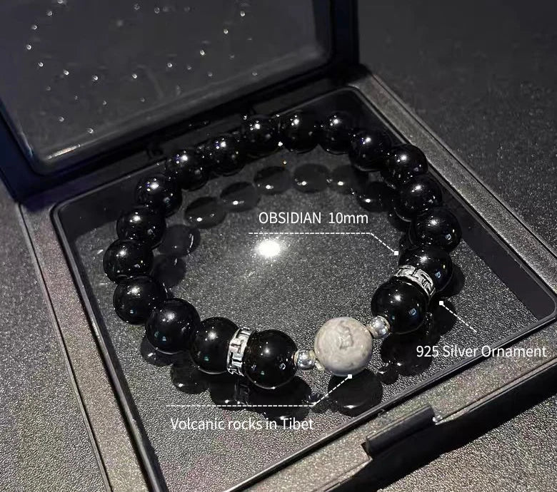 Obsidian Pi Xiu Bracelet|Shadow & Ember Guardian——Portable Energy Field