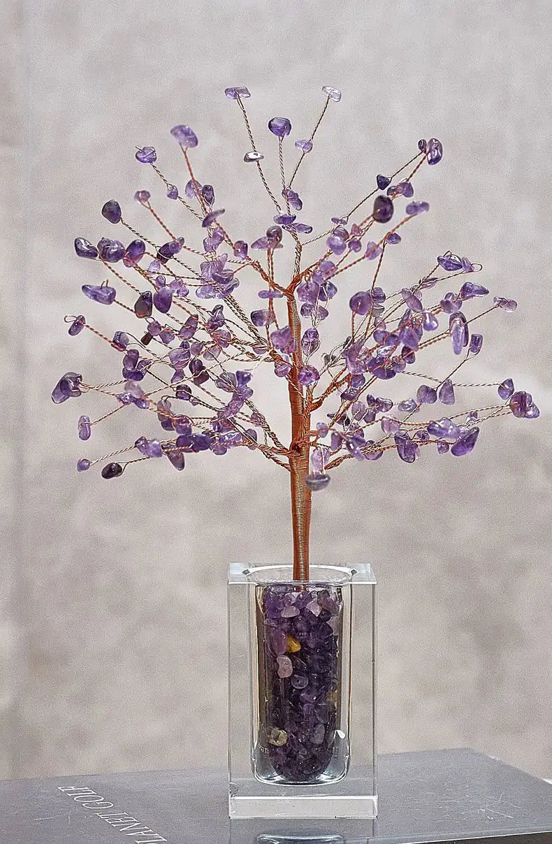 Illuminate Your Sanctuary: Natural Crystal Healing Tree Decor