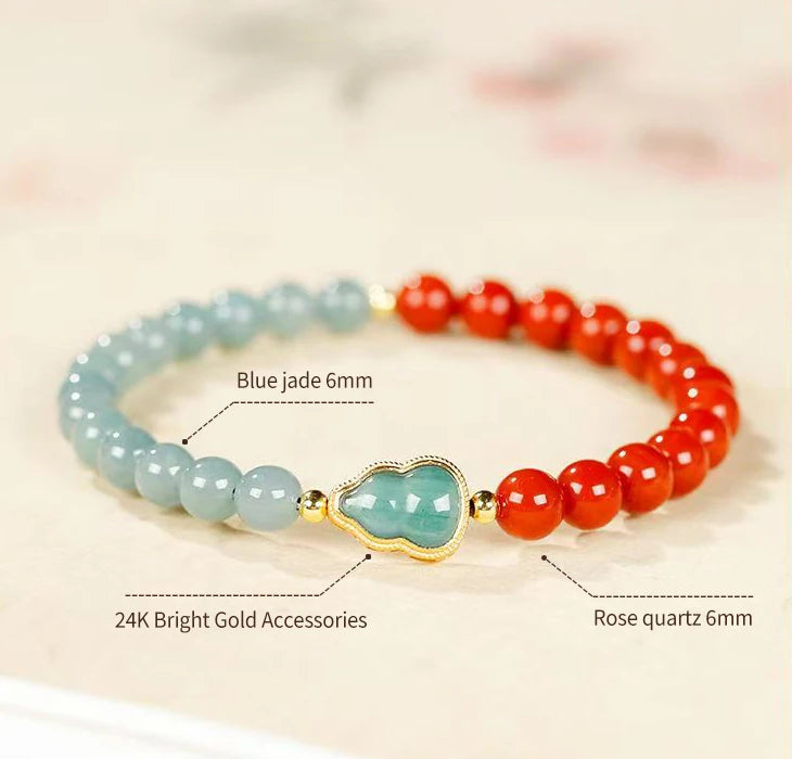 Himalayan Lake Harmony Mala - Rose Quartz & Turquoise 6mm Beads