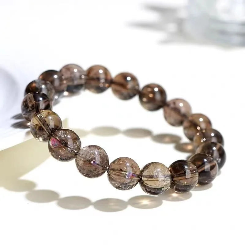 Single-Layer Bracelet|Smoky Quartz Mist·Himalayan Dark Light——A Wristbound Guardian of Calm