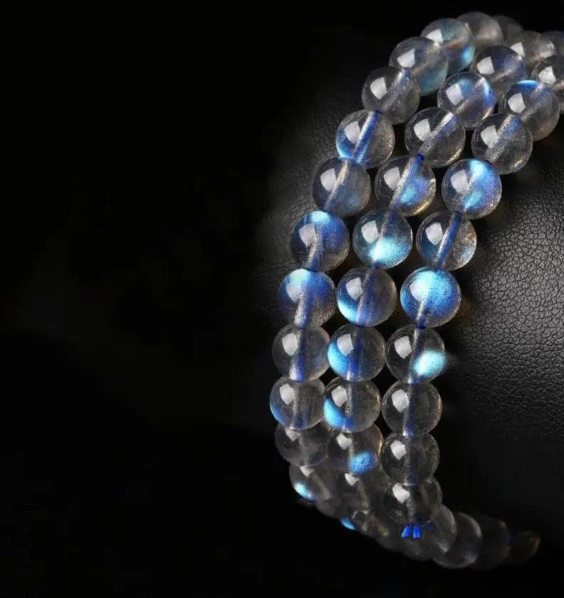 Multi-Layer Bracelet|Silver-Gray Labradorite • Himalayan Glow