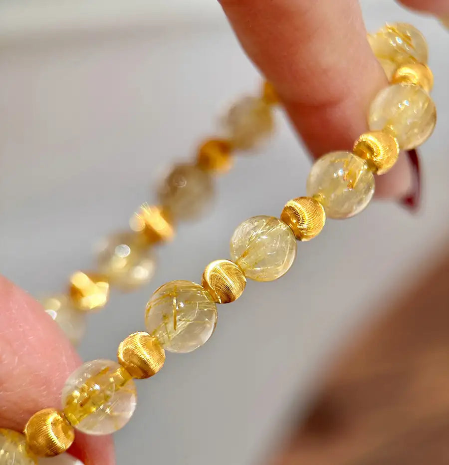 Natural Citrine Bracelet|Himalayan Sunlit Glow · Charm of Prosperity & Vitality