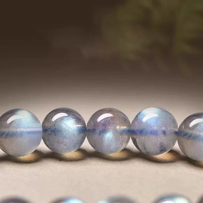 Silver-Gray Labradorite·Himalayan Starlight——A Mala of Inner Light