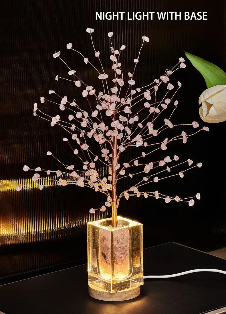 Illuminate Your Sanctuary: Natural Crystal Healing Tree Decor