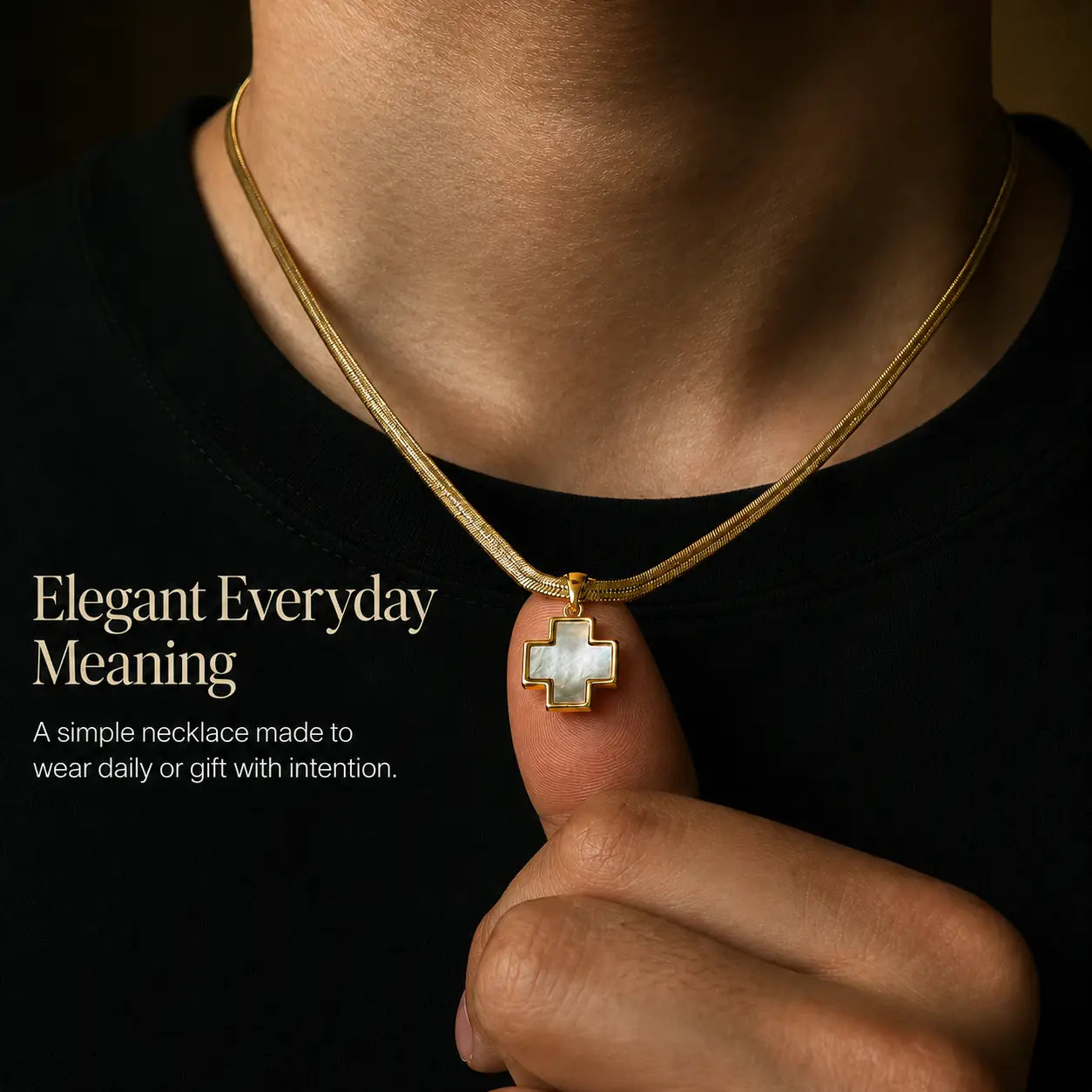 FREE Today: Mother-of-Pearl Cross Necklace