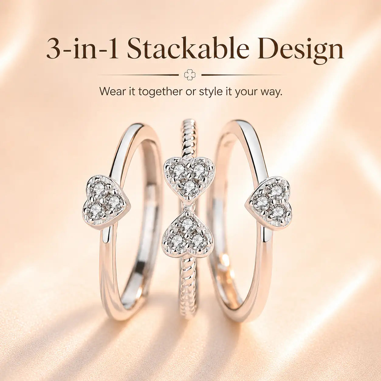 FREE Today: Lucky Clover Adjustable Ring