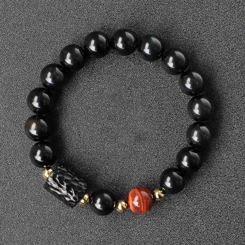 Obsidian Tiger Eye Bracelet｜Highland Craft · Natural Harmony
