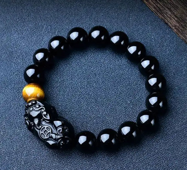 Obsidian Pi Xiu Bracelet｜Guardian of Cosmos·Galaxy on Wrist