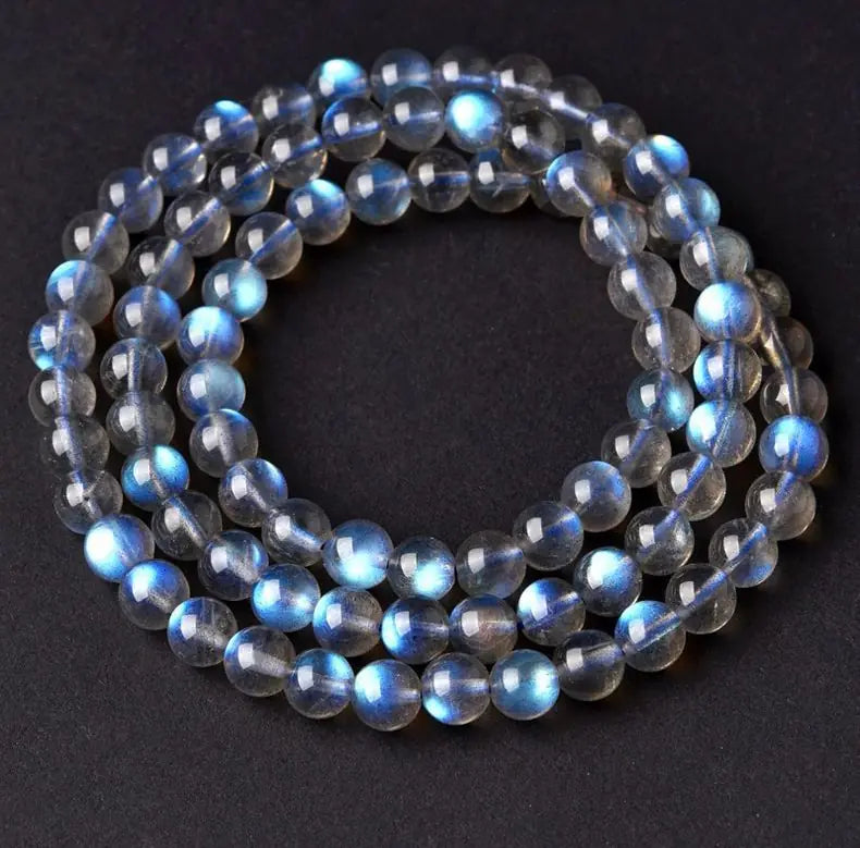 Multi-Layer Bracelet｜Silver-Gray Labradorite • Himalayan Glow