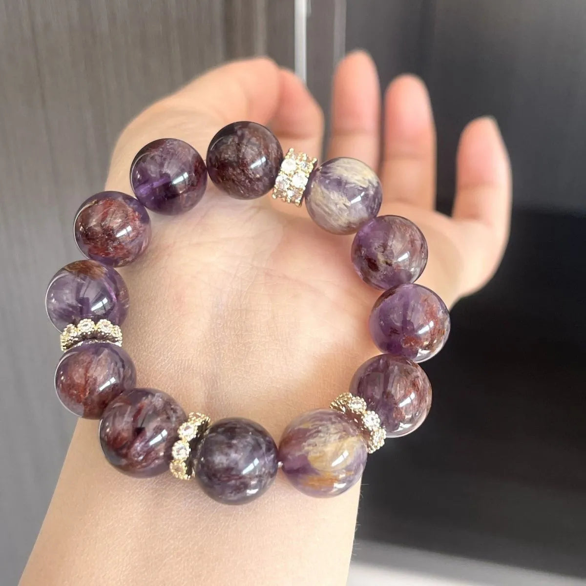 Zircon Amethyst Bracelet｜Tibetan Starlight · Artisan Crafted