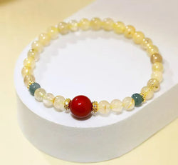 Himalayan Golden Radiance｜Citrine & Rose Quartz Bracelet