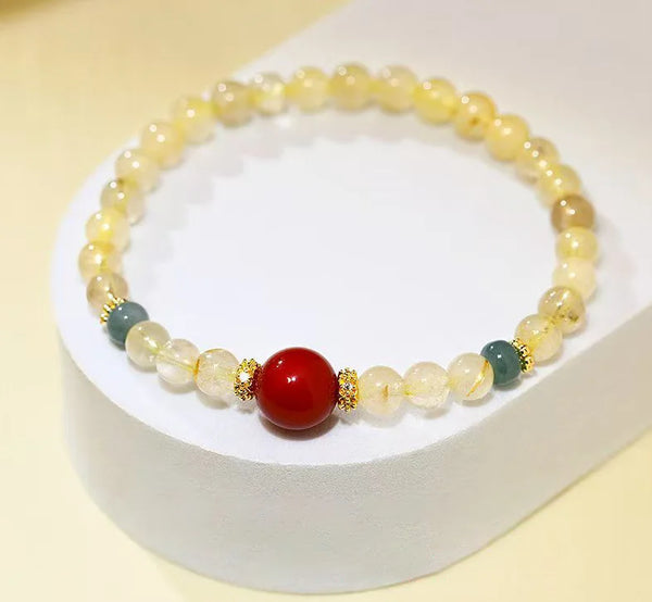 Himalayan Golden Radiance｜Citrine & Rose Quartz Bracelet
