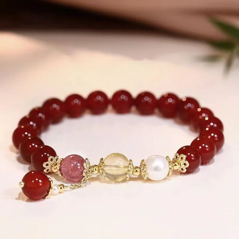 Himalayan Sisterhood | Rose Quartz, Clear Quartz & Pearl Bracelet