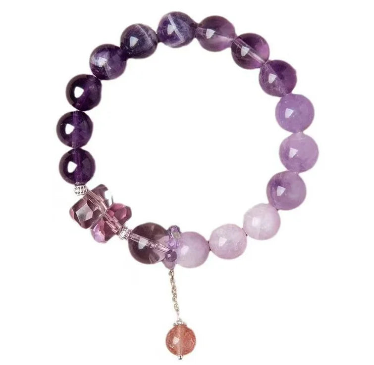 Nine Purple Fire Bracelet｜Sunset-Infused Amethyst · Tibetan Artisan Energy