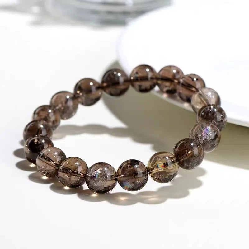 Single-Layer Bracelet｜Smoky Quartz Mist·Himalayan Dark Light——A Wristbound Guardian of Calm