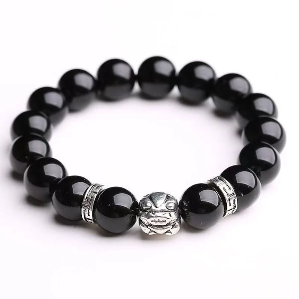 Obsidian Pi Xiu Bracelet｜Trinity Guardianship·Volcanic Soul