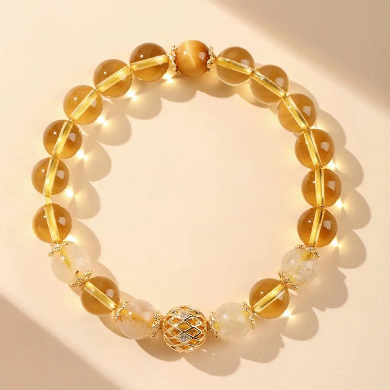Citrine Single-Layer Bracelet｜Himalayan Sunlight · A Wristbound Talisman of Prosperity