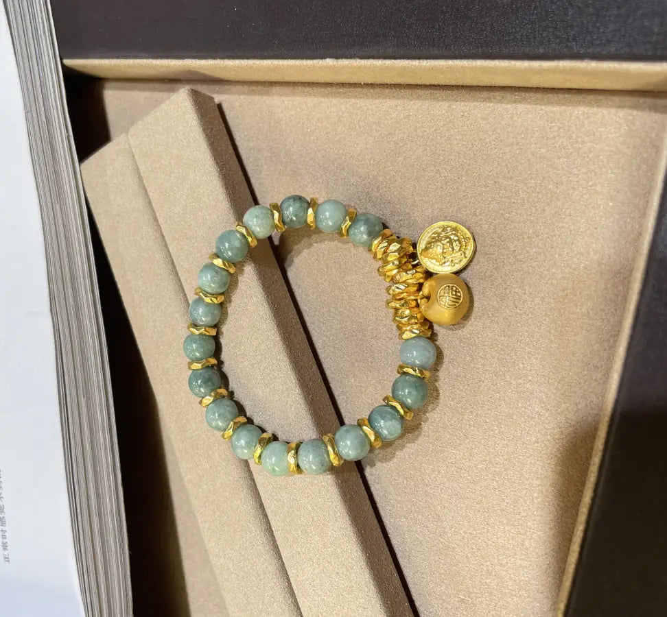 Xizang Turquoise Single Wrap Bracelet｜Tranquility · Gilded Blessings