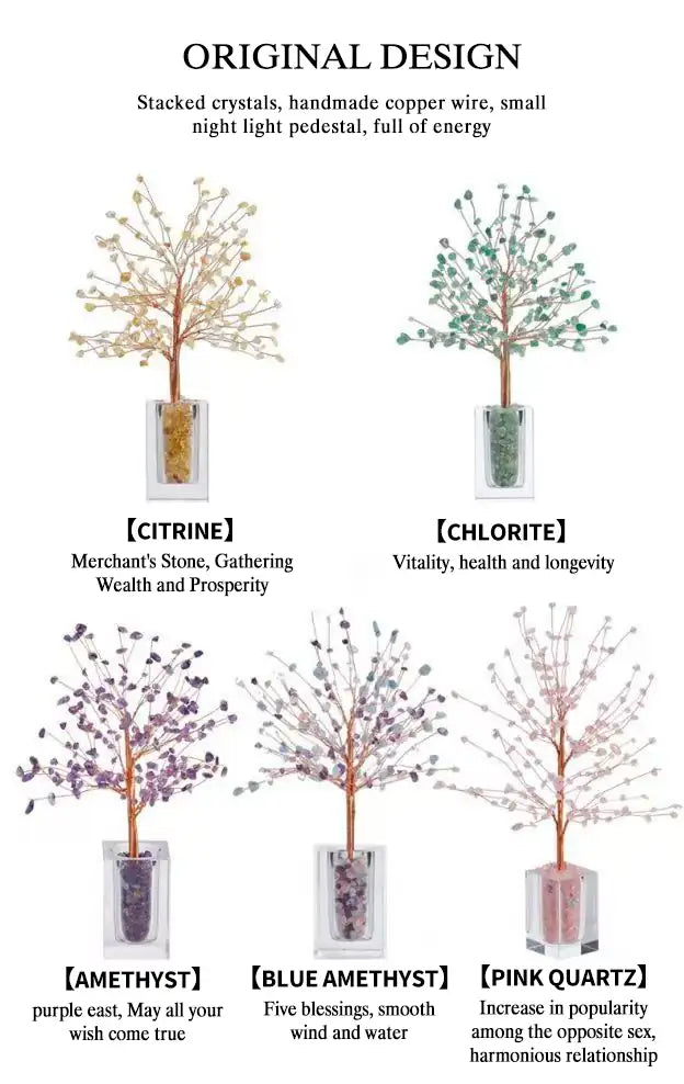 Illuminate Your Sanctuary: Natural Crystal Healing Tree Decor
