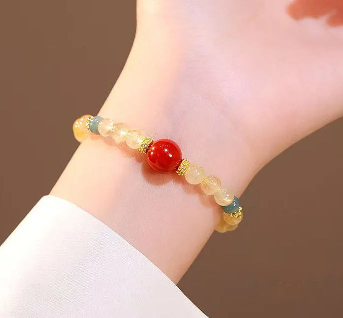 Himalayan Golden Radiance｜Citrine & Rose Quartz Bracelet