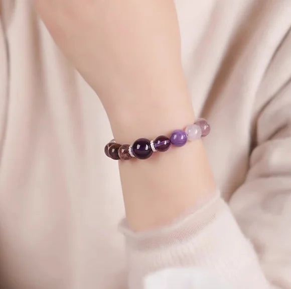 Amethyst & Rose Quartz Duo｜Himalayan Twin Glow · Gentle Energy Strand